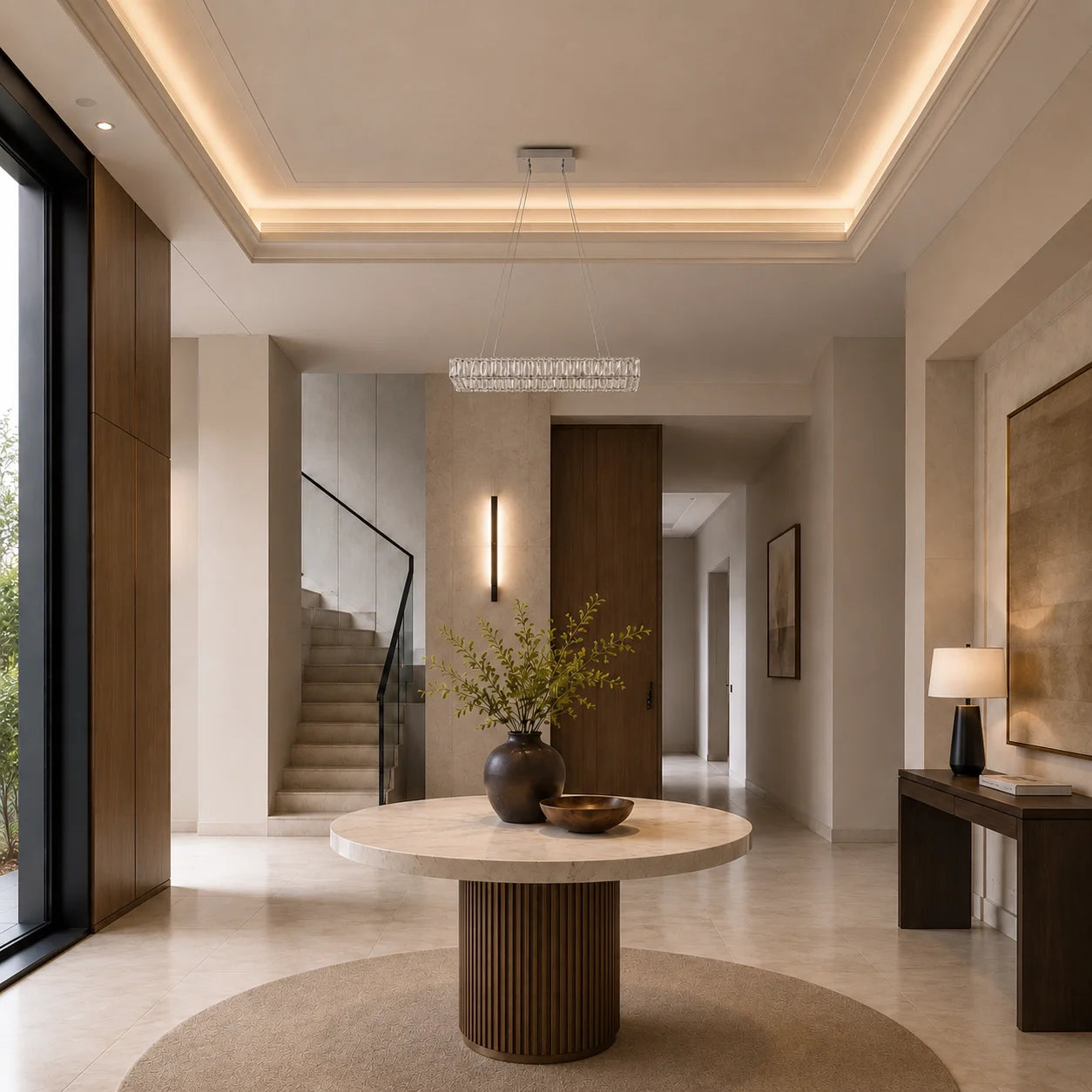 Felicity Integrated LED 44in Chrome Chandelier