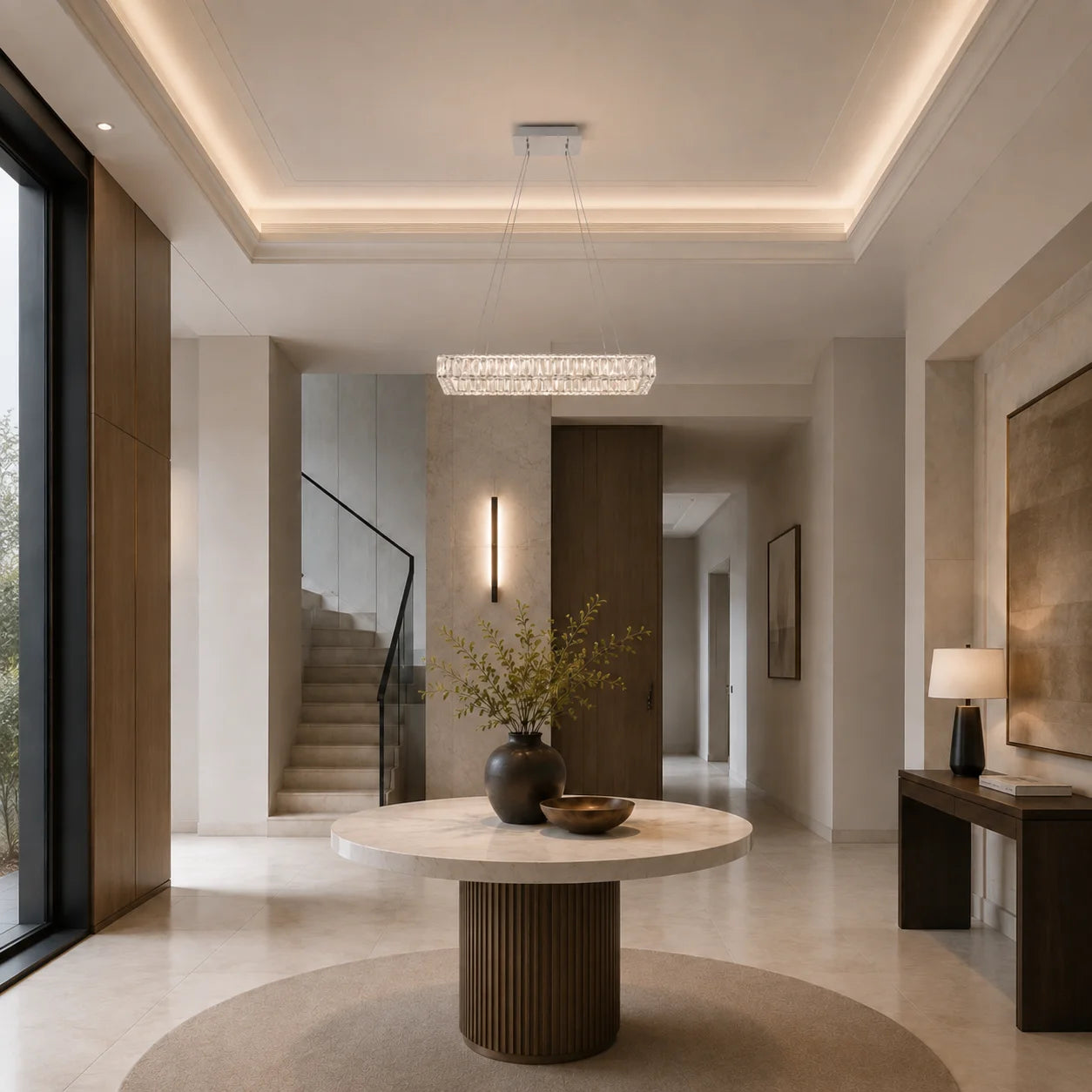 Felicity Integrated LED 44in Chrome Chandelier