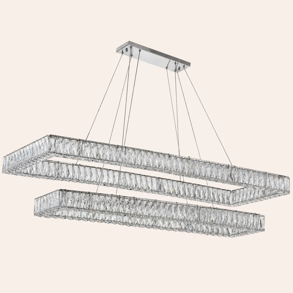 Felicity Integrated LED 2-Tier Chrome Chandelier