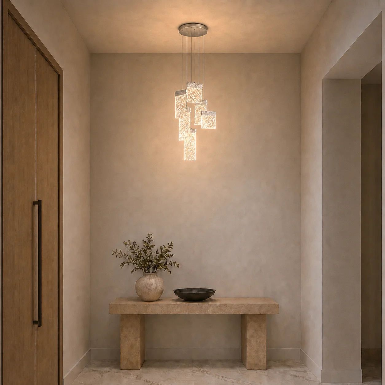 Carolina Integrated LED 16in Pewter Chandelier