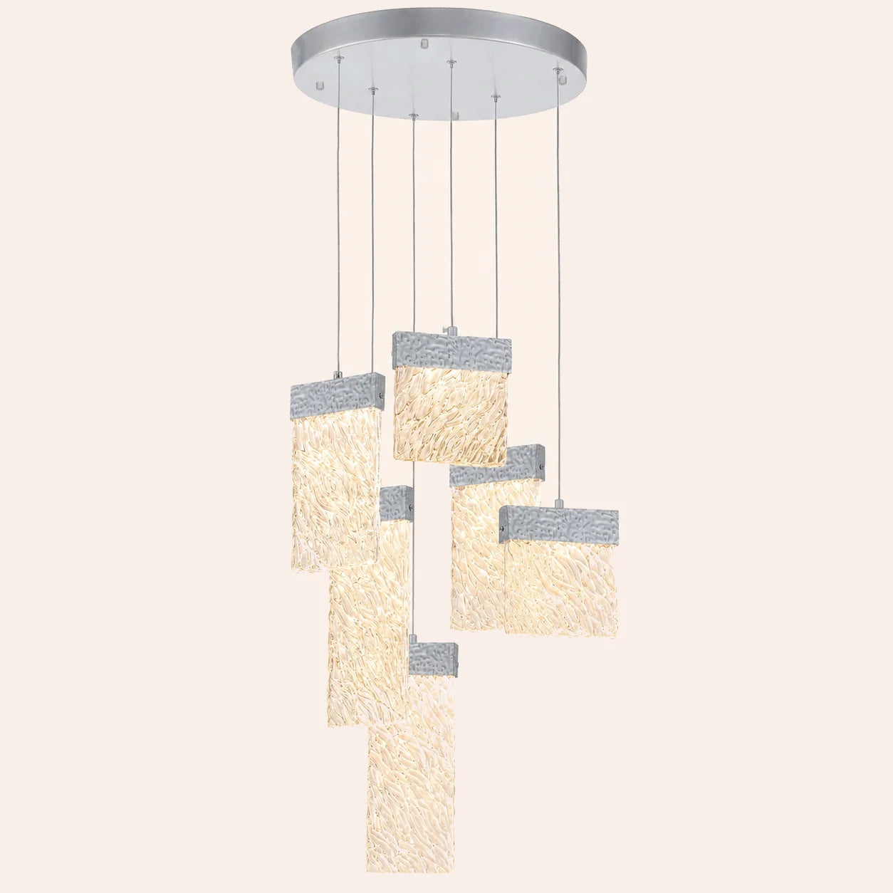 Carolina Integrated LED 16in Pewter Chandelier