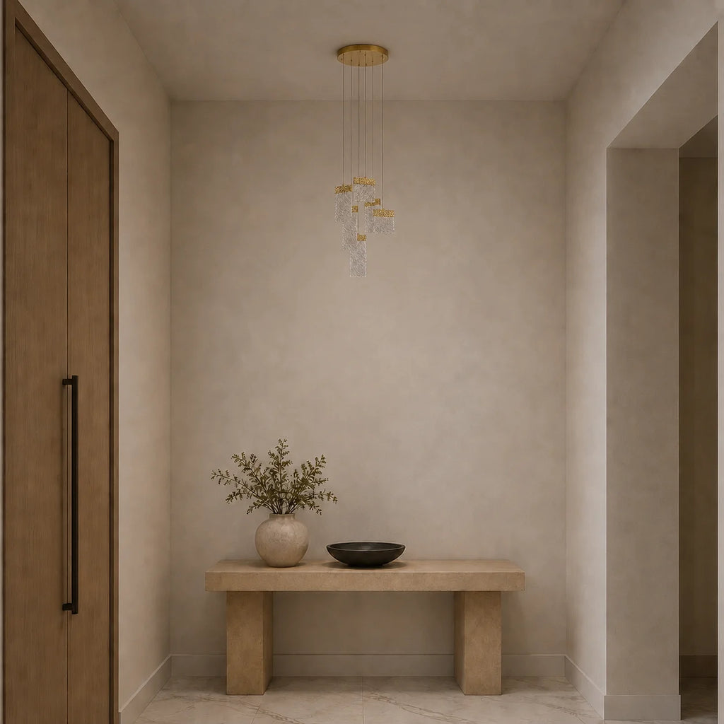 Carolina Integrated LED 16in Gold Leaf Chandelier