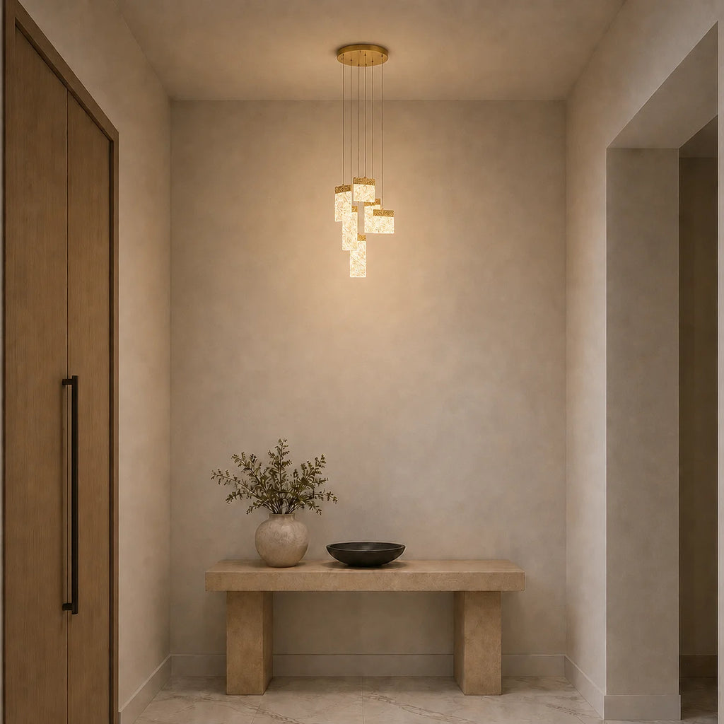 Carolina Integrated LED 16in Gold Leaf Chandelier