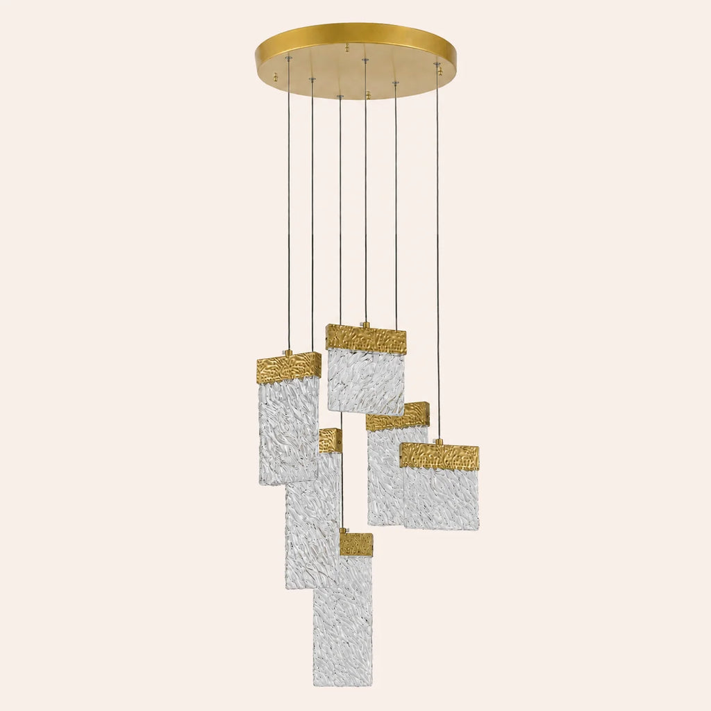 Carolina Integrated LED 16in Gold Leaf Chandelier