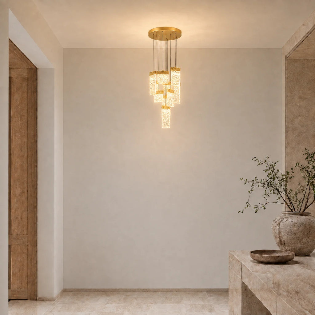 Carolina Integrated LED 20in Gold Leaf Chandelier