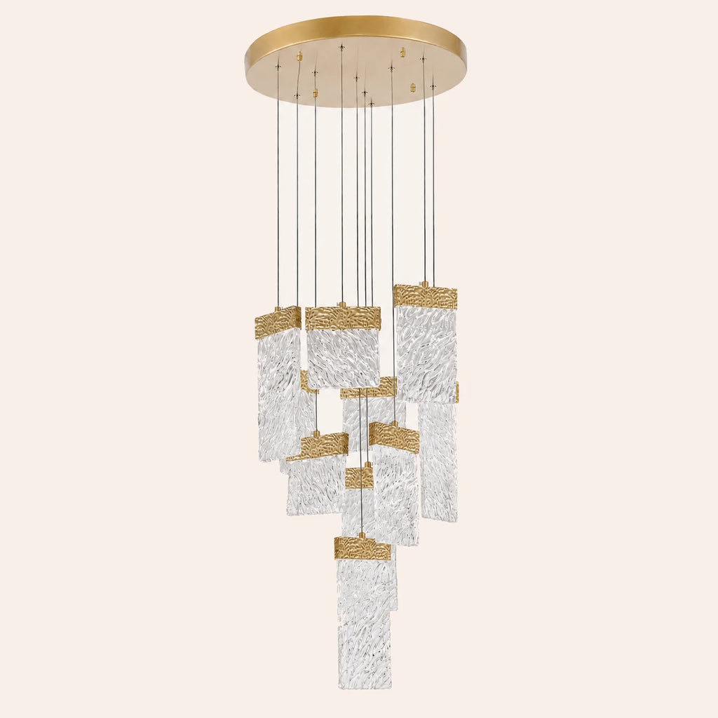 Carolina Integrated LED 20in Gold Leaf Chandelier