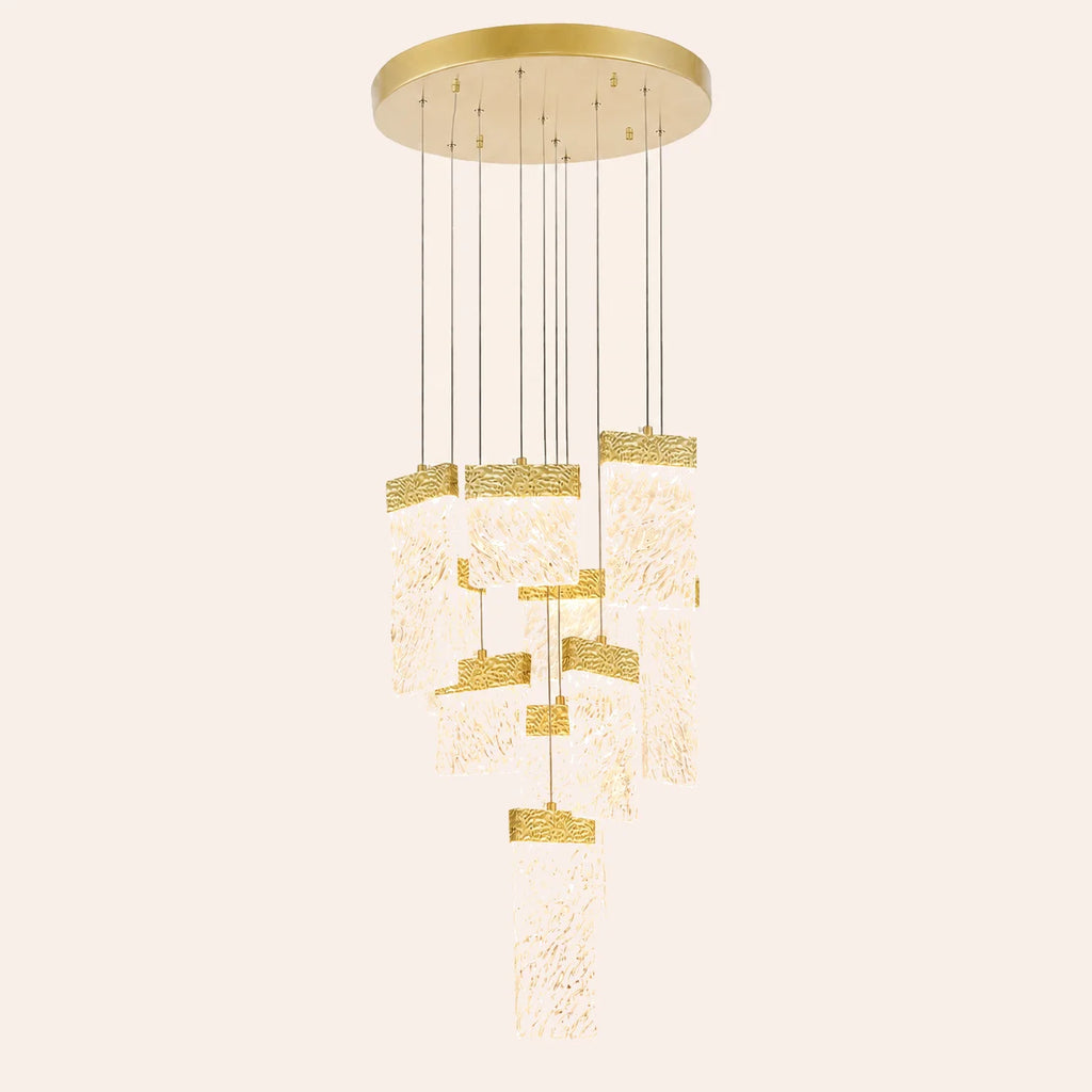 Carolina Integrated LED 20in Gold Leaf Chandelier