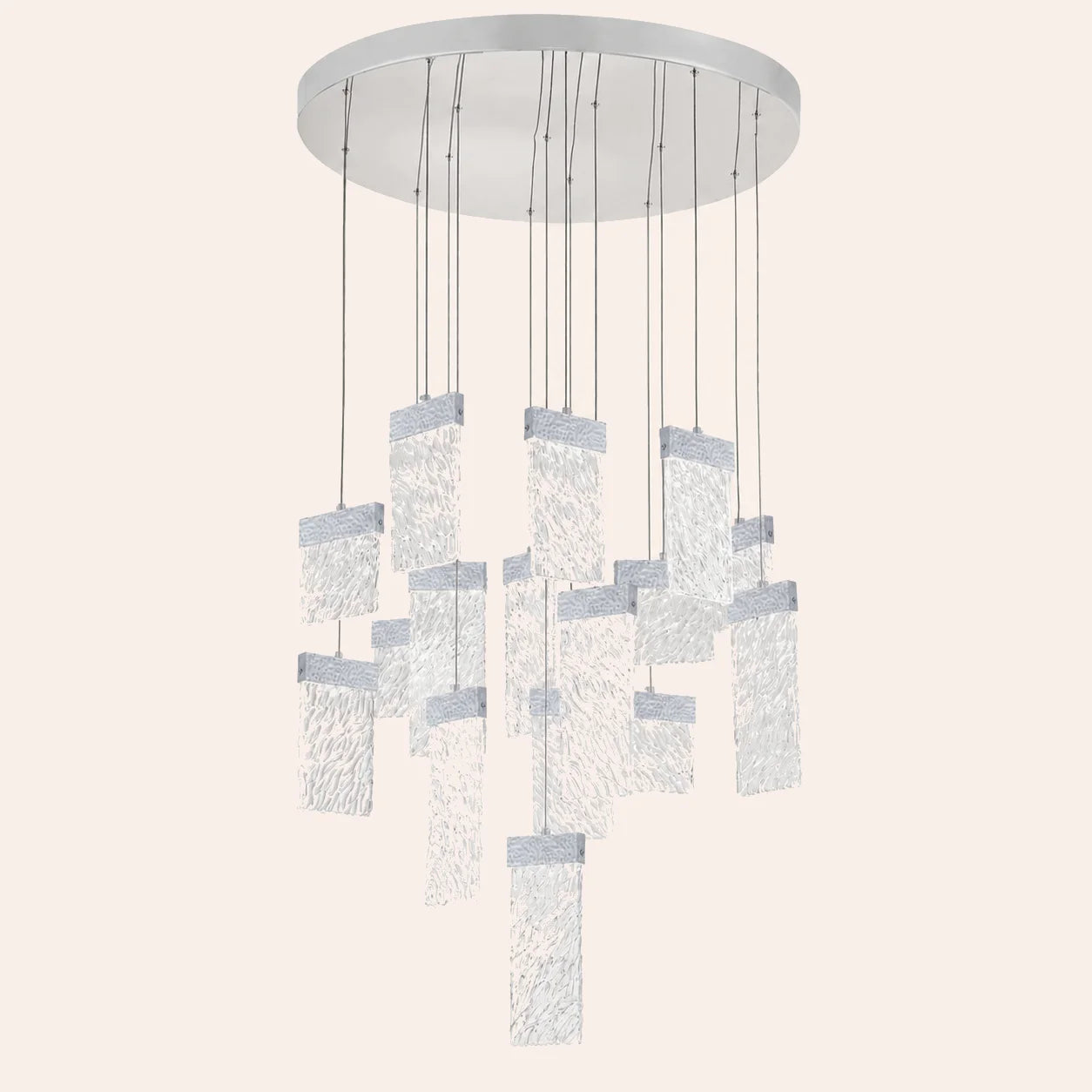 Carolina Integrated LED 32in Pewter Chandelier