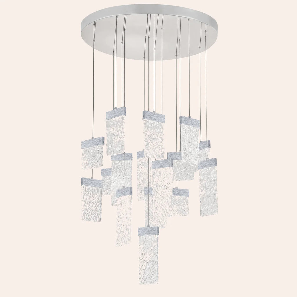 Carolina Integrated LED 32in Pewter Chandelier