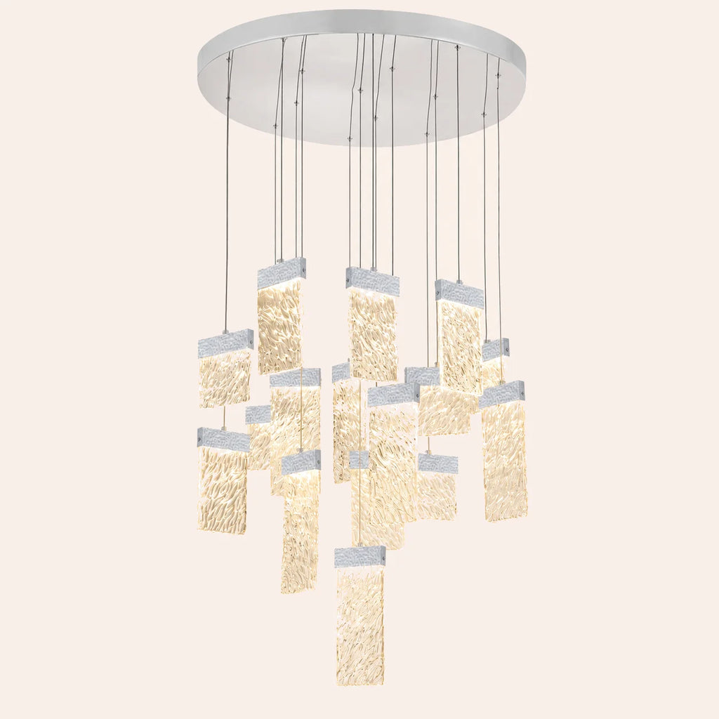 Carolina Integrated LED 32in Pewter Chandelier
