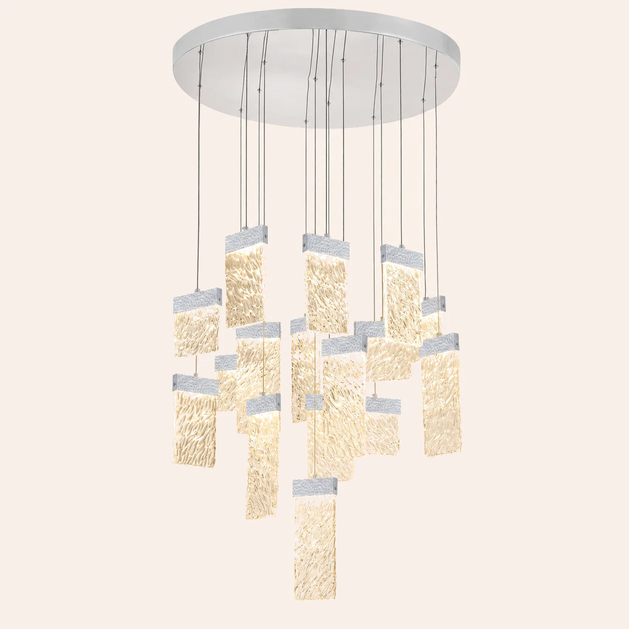 Carolina Integrated LED 32in Pewter Chandelier