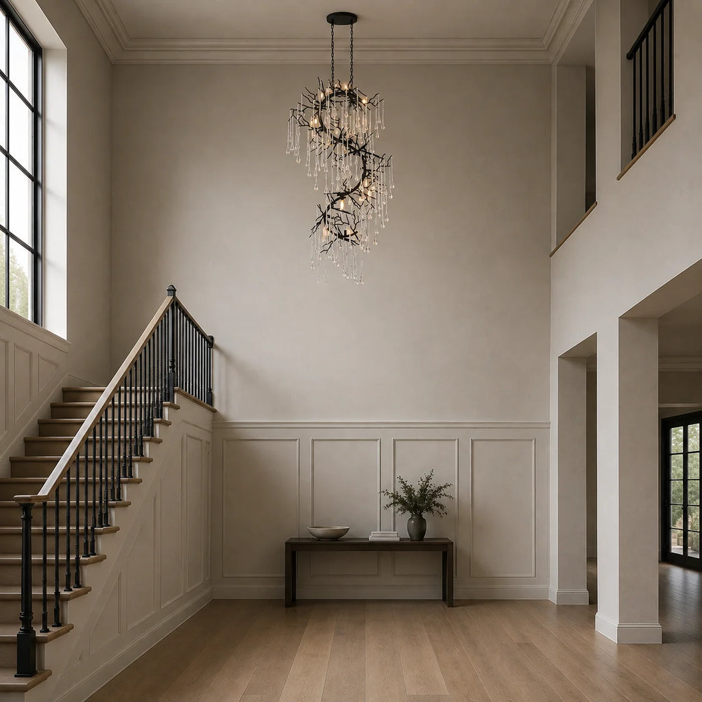 Anita 12 Light Black Chandelier