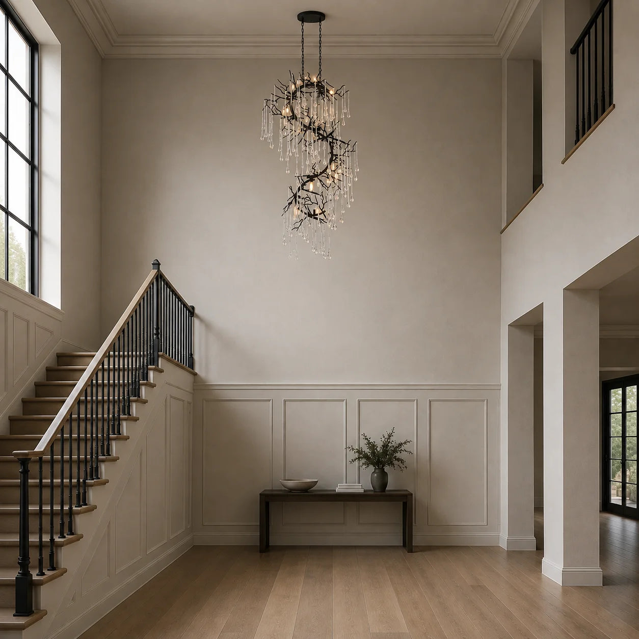 Anita 12 Light Black Chandelier