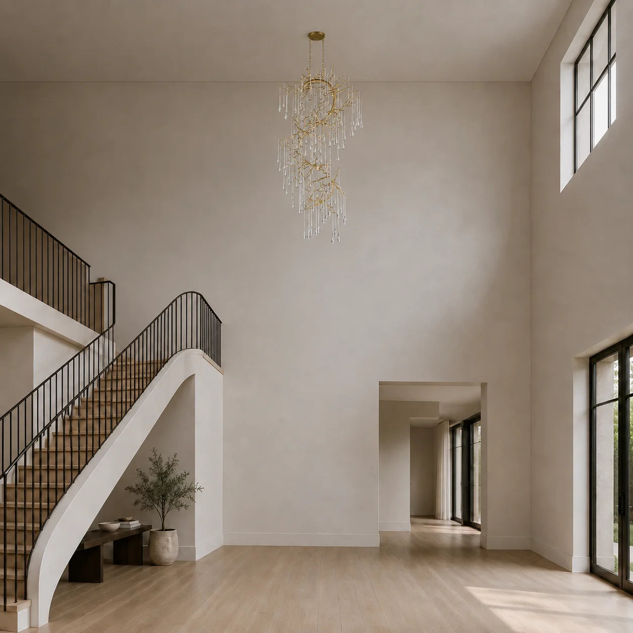 Anita 12 Light Gold Leaf Chandelier