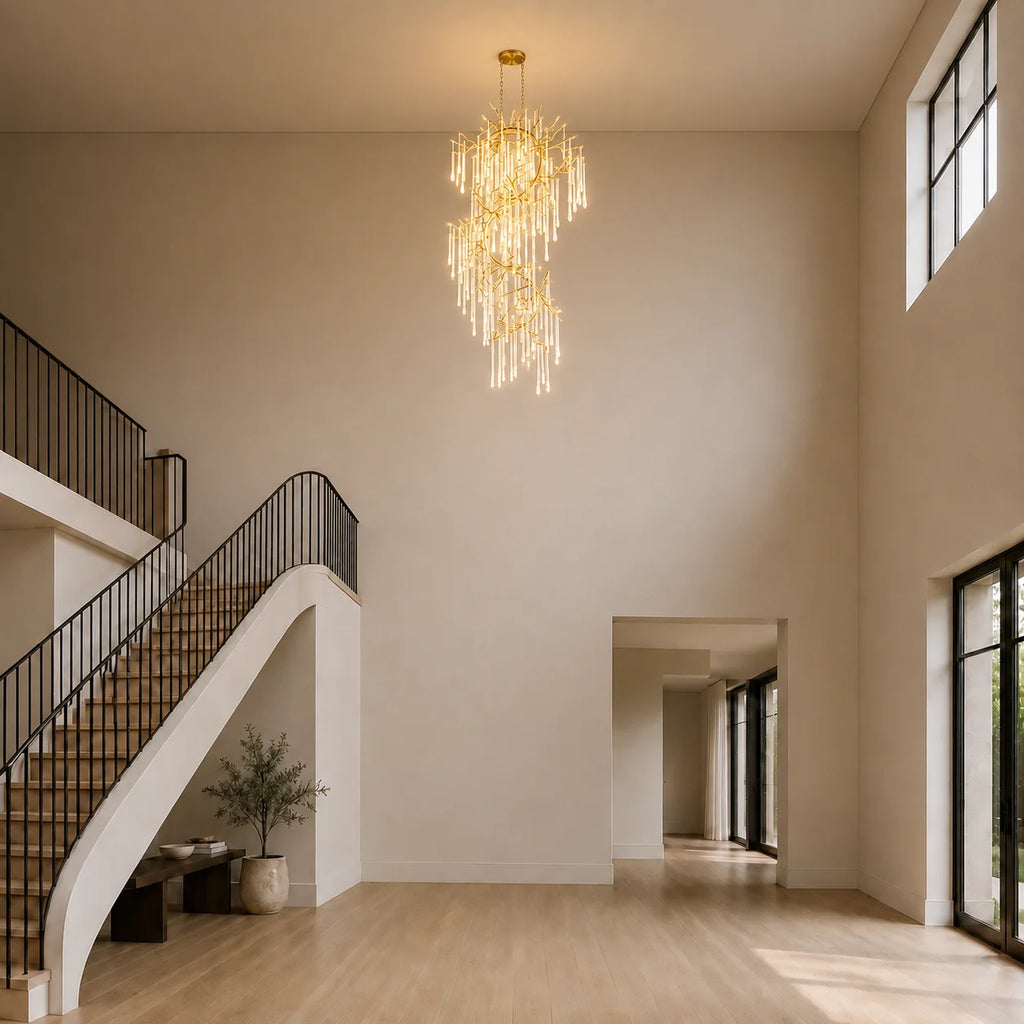 Anita 12 Light Gold Leaf Chandelier