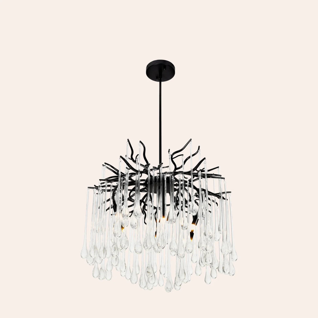 Anita 6 Light Black Chandelier