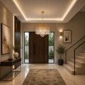 Anita 6 Light Gold Leaf Chandelier