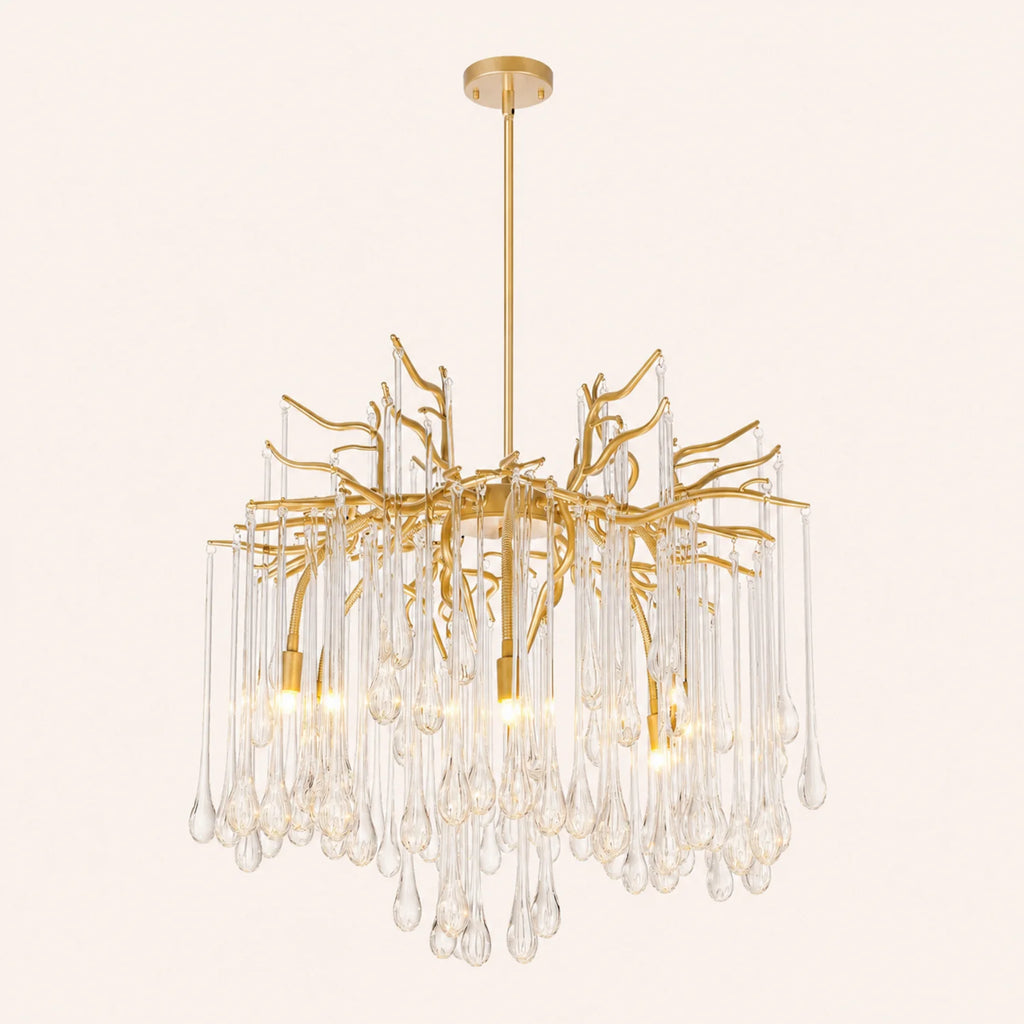 Anita 6 Light Gold Leaf Chandelier