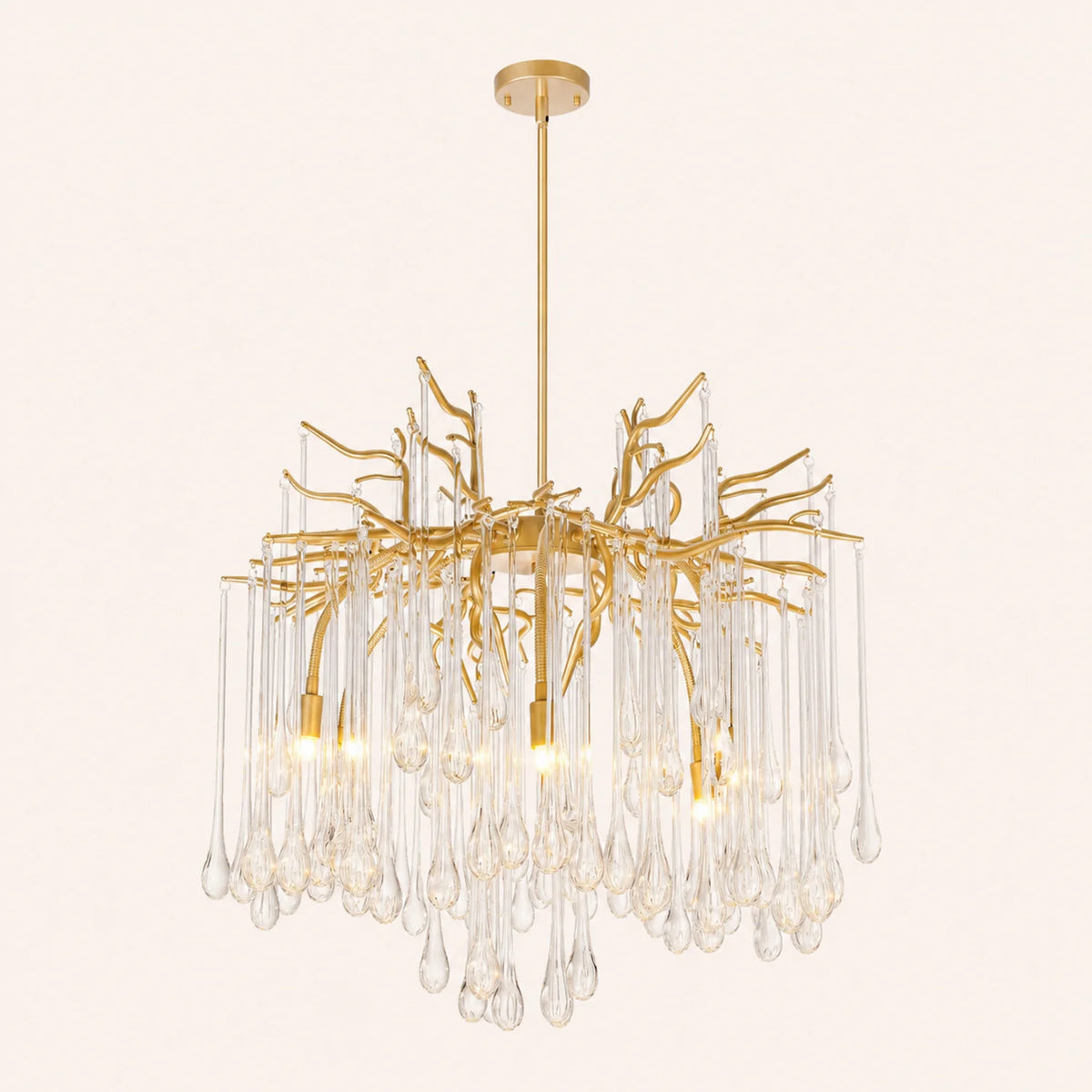 Anita 6 Light Gold Leaf Chandelier