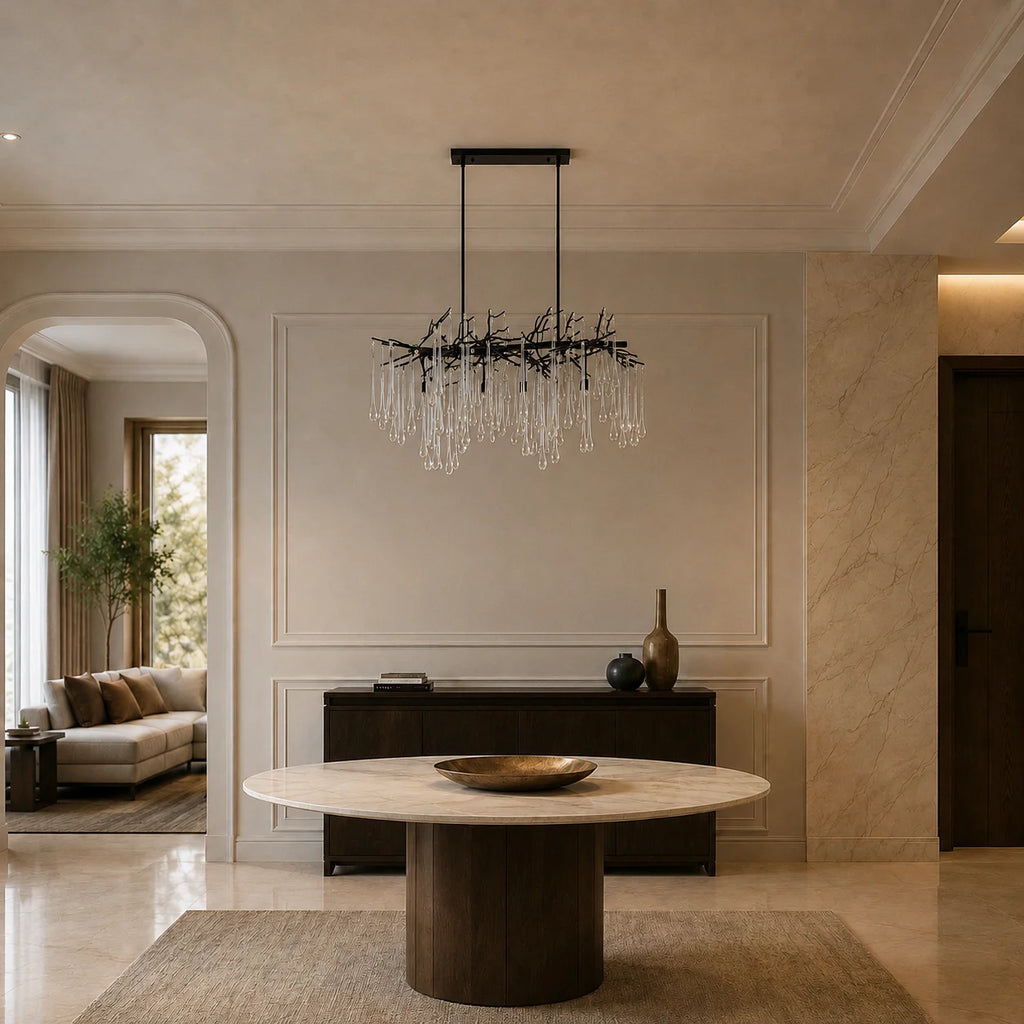 Anita 10 Light Black Chandelier