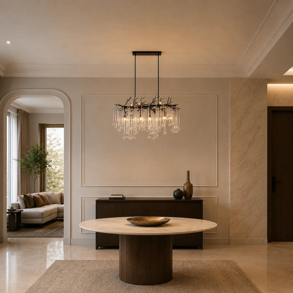 Anita 10 Light Black Chandelier