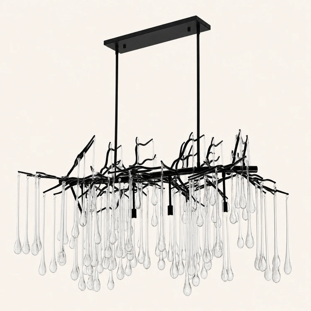 Anita 10 Light Black Chandelier
