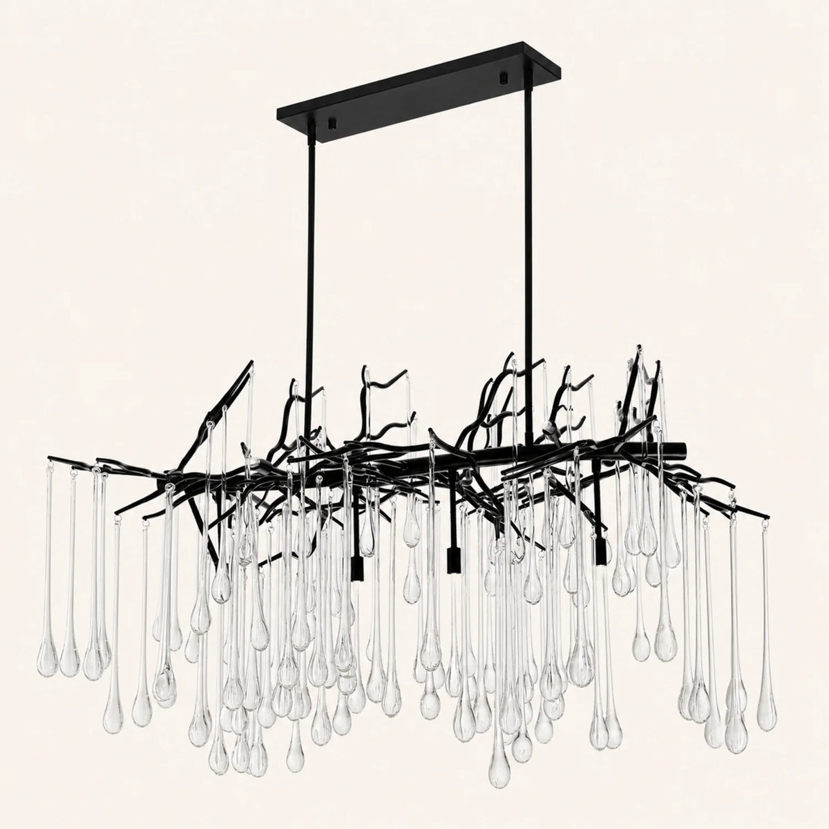 Anita 10 Light Black Chandelier