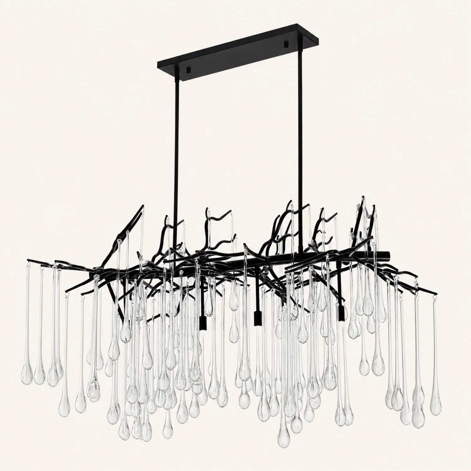 Anita 10 Light Black Chandelier