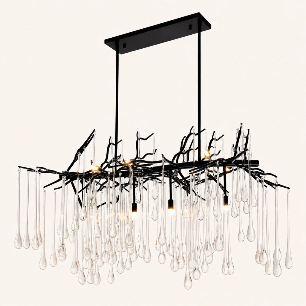 Anita 10 Light Black Chandelier
