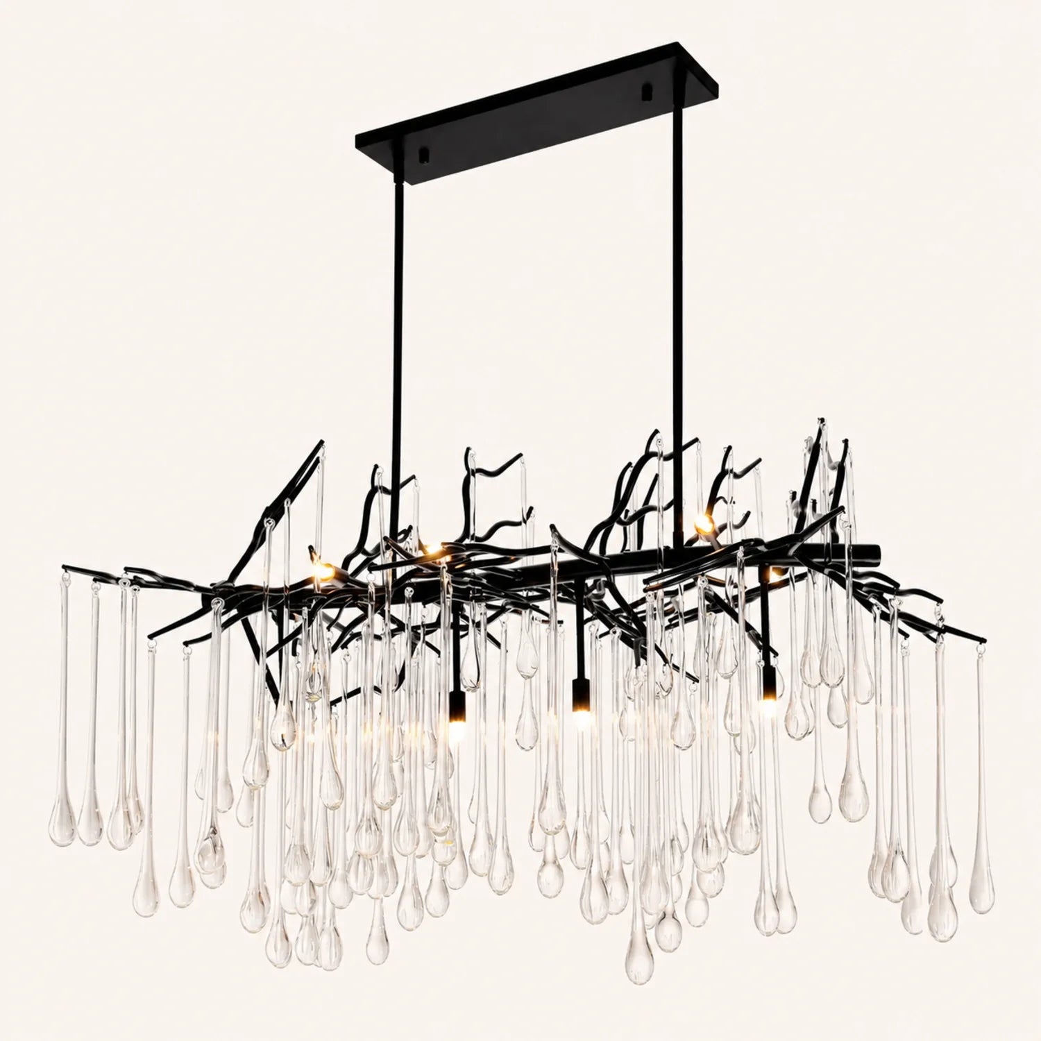 Anita 10 Light Black Chandelier