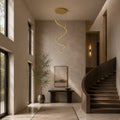 Andes Integrated LED Satin Gold Multi Light Pendant