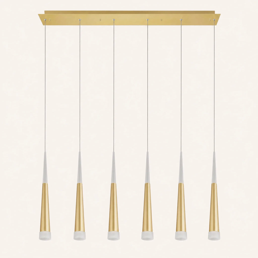Andes Integrated LED Satin Gold Pool Table Light