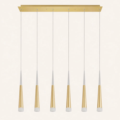 Andes Integrated LED Satin Gold Pool Table Light