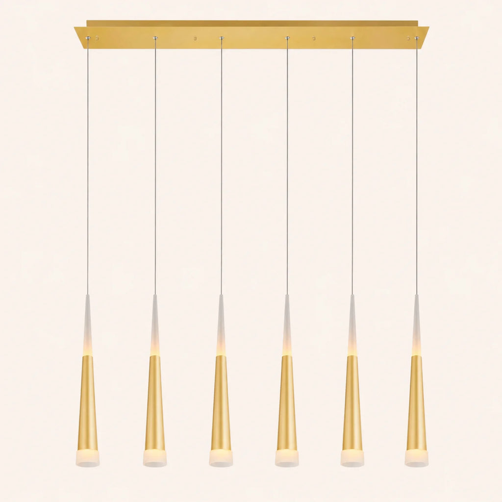 Andes Integrated LED Satin Gold Pool Table Light