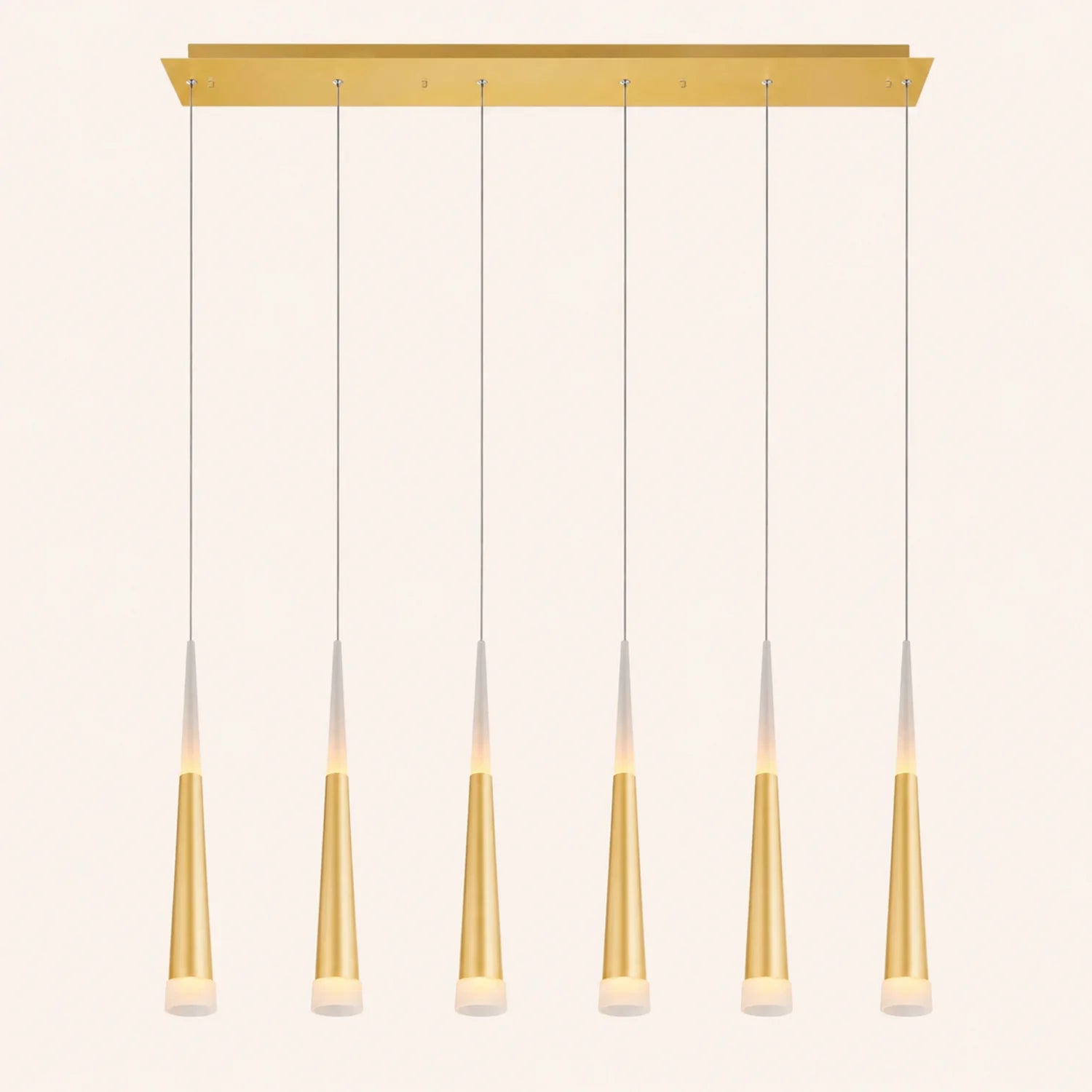 Andes Integrated LED Satin Gold Pool Table Light