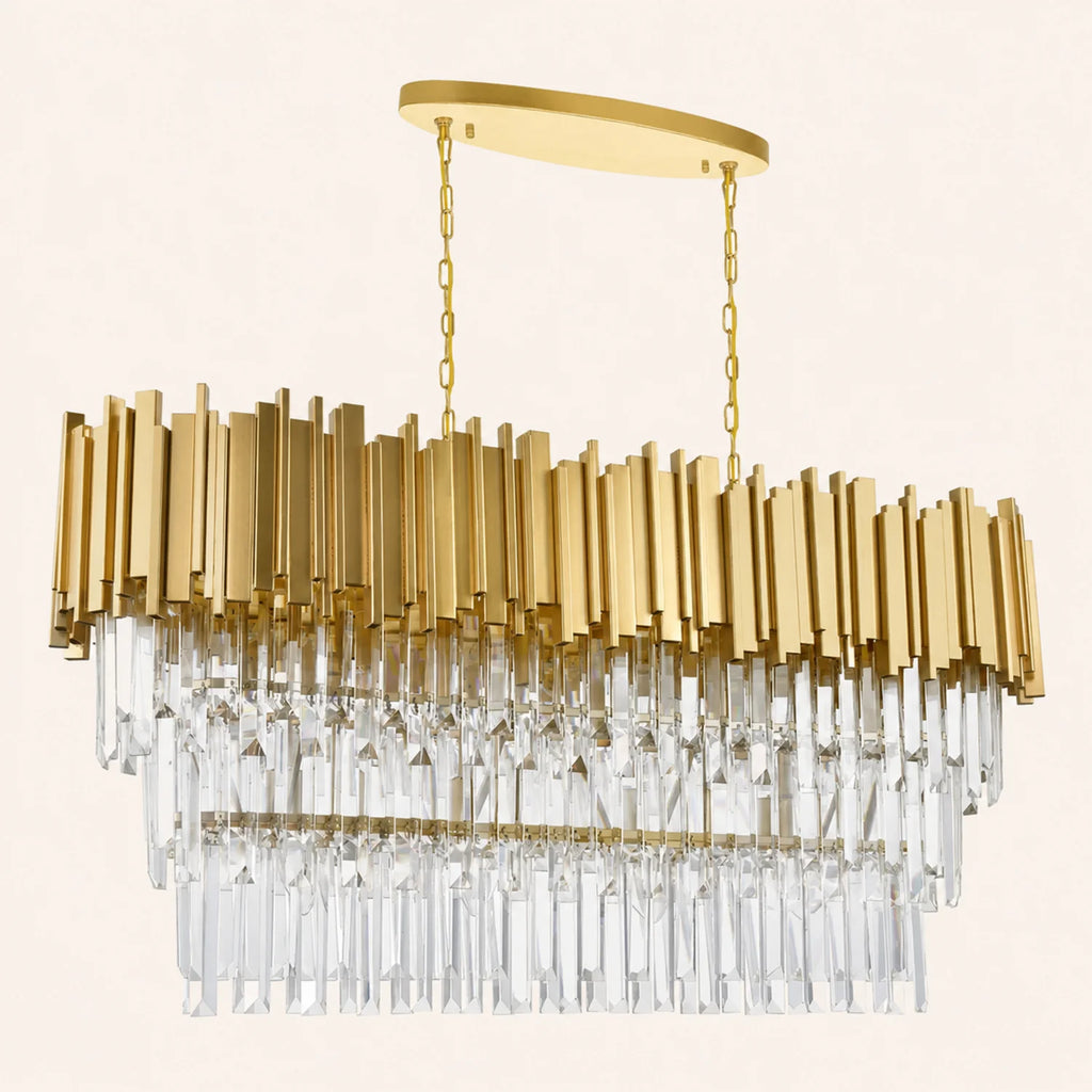 Deco 9 Light Medallion Gold Pool Table Light