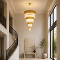 Deco 34 Light Medallion Gold Down Chandelier