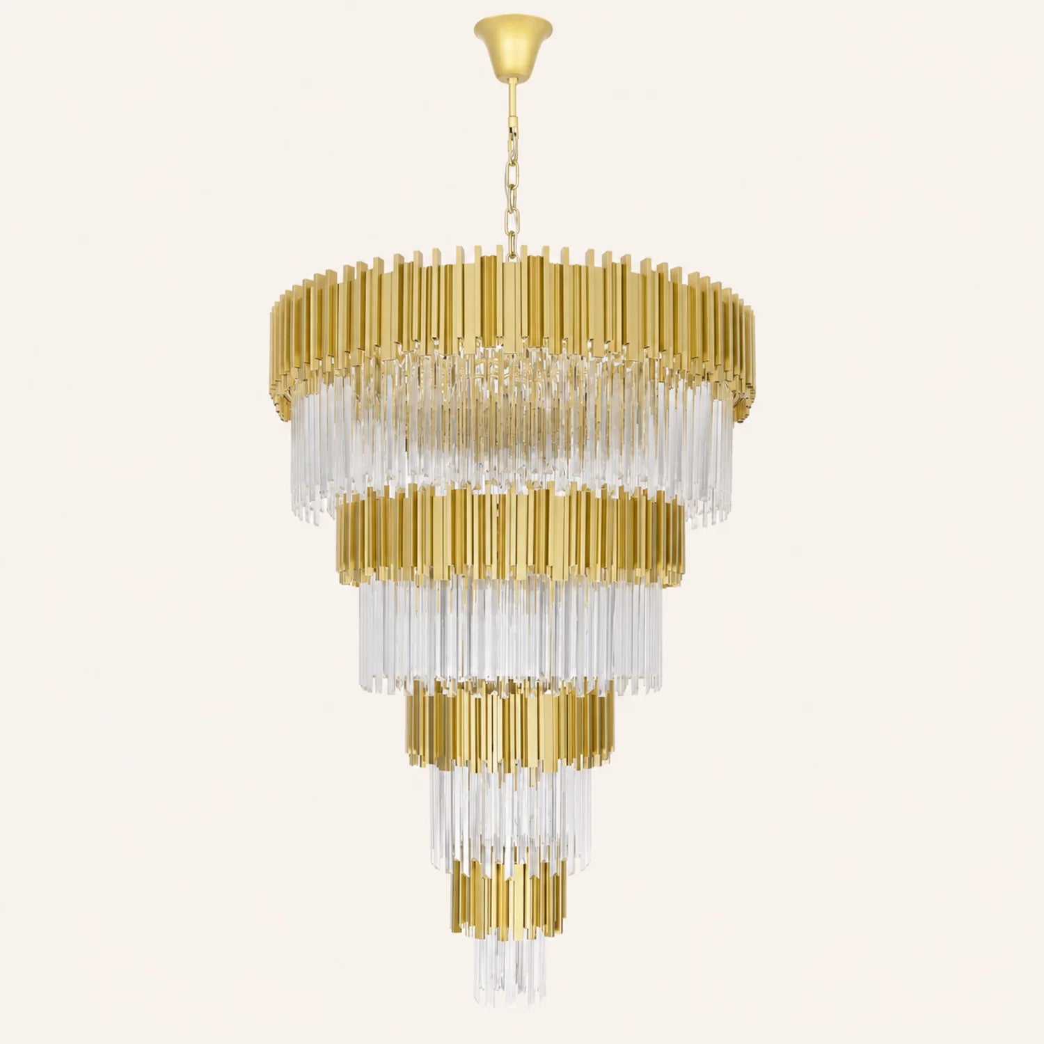Deco 34 Light Medallion Gold Down Chandelier