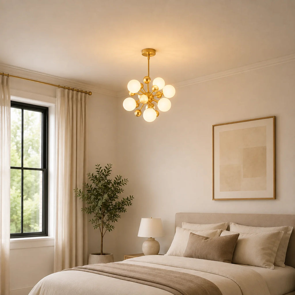 Element 8 Light 16in Sun Gold Chandelier