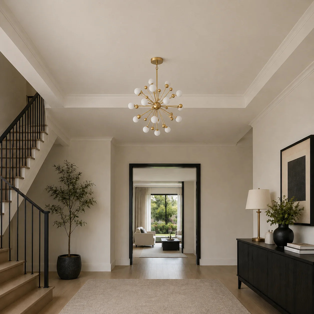 Element 17 Light 39in Sun Gold Chandelier