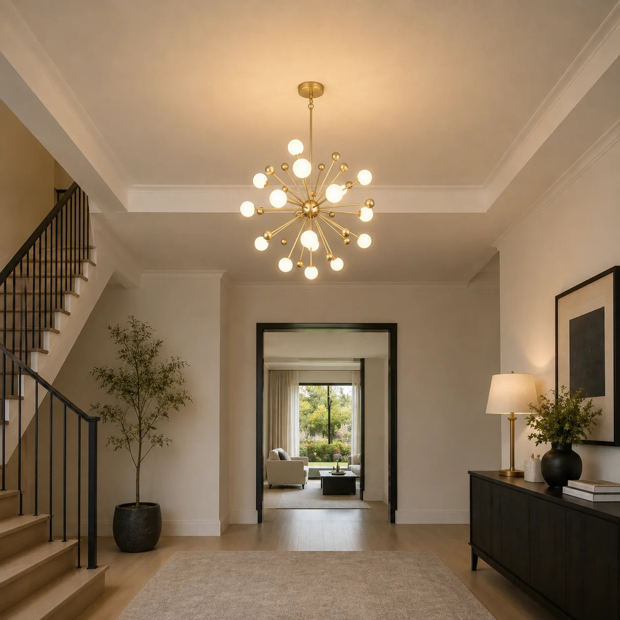 Element 17 Light 39in Sun Gold Chandelier