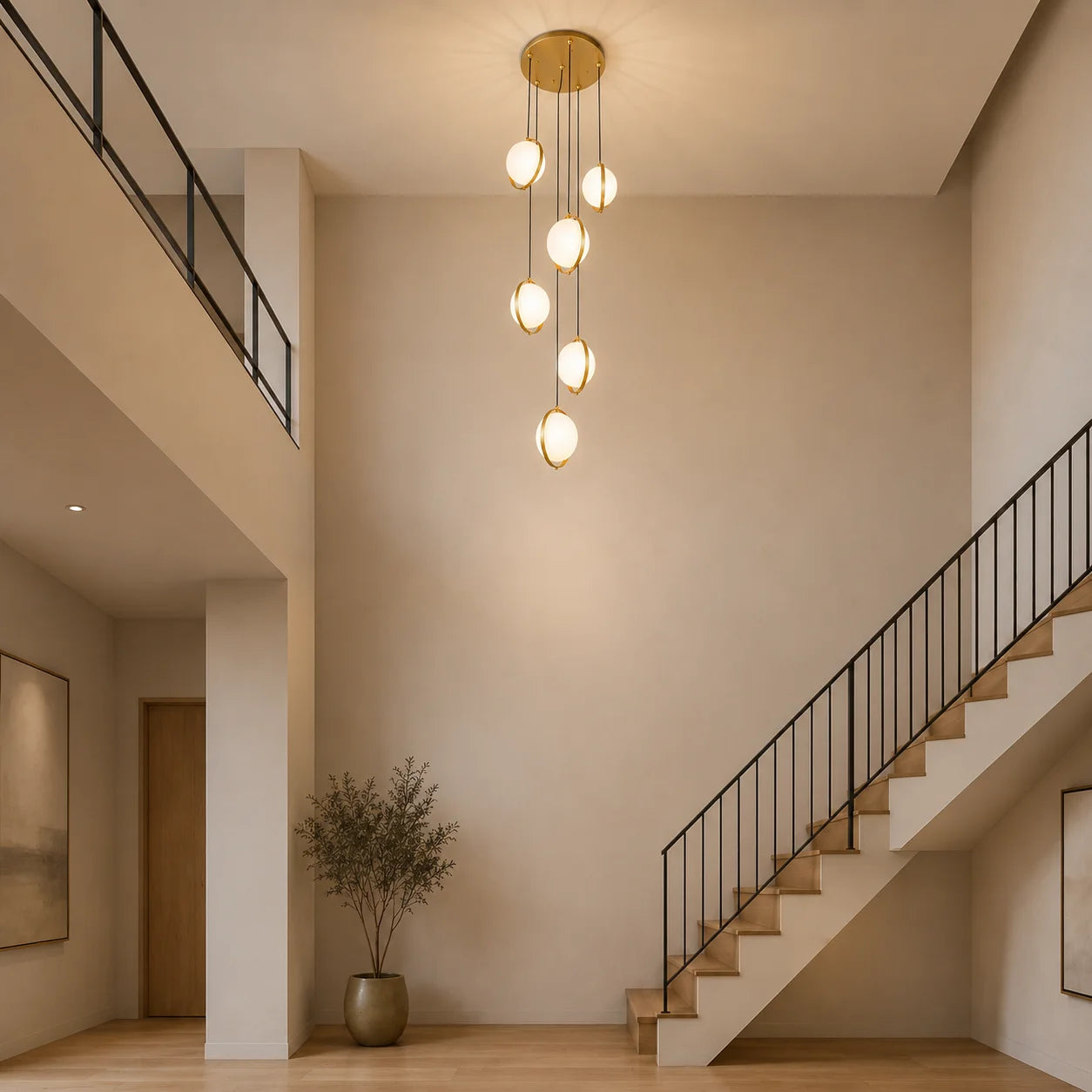 Da Vinci 6 Light 24in Brass Multi Light Pendant