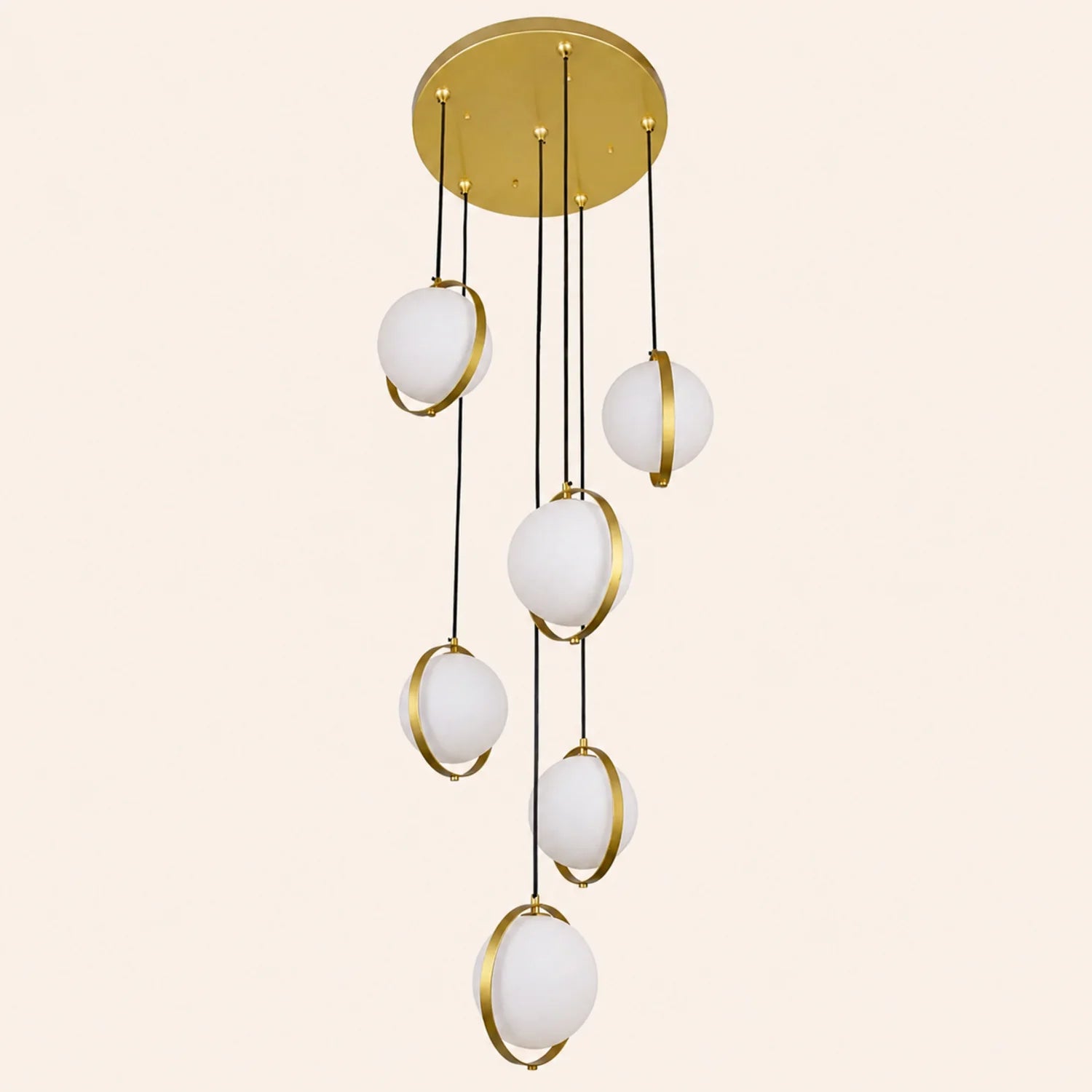 Da Vinci 6 Light 24in Brass Multi Light Pendant