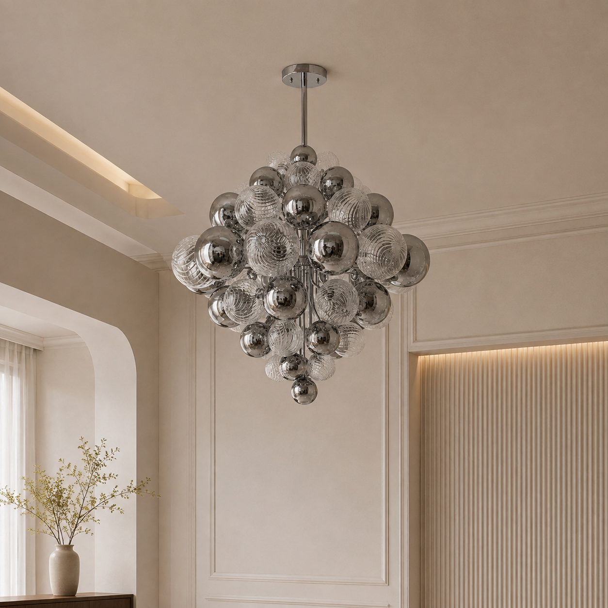 Pallocino 27 Light 36in Chrome Chandelier