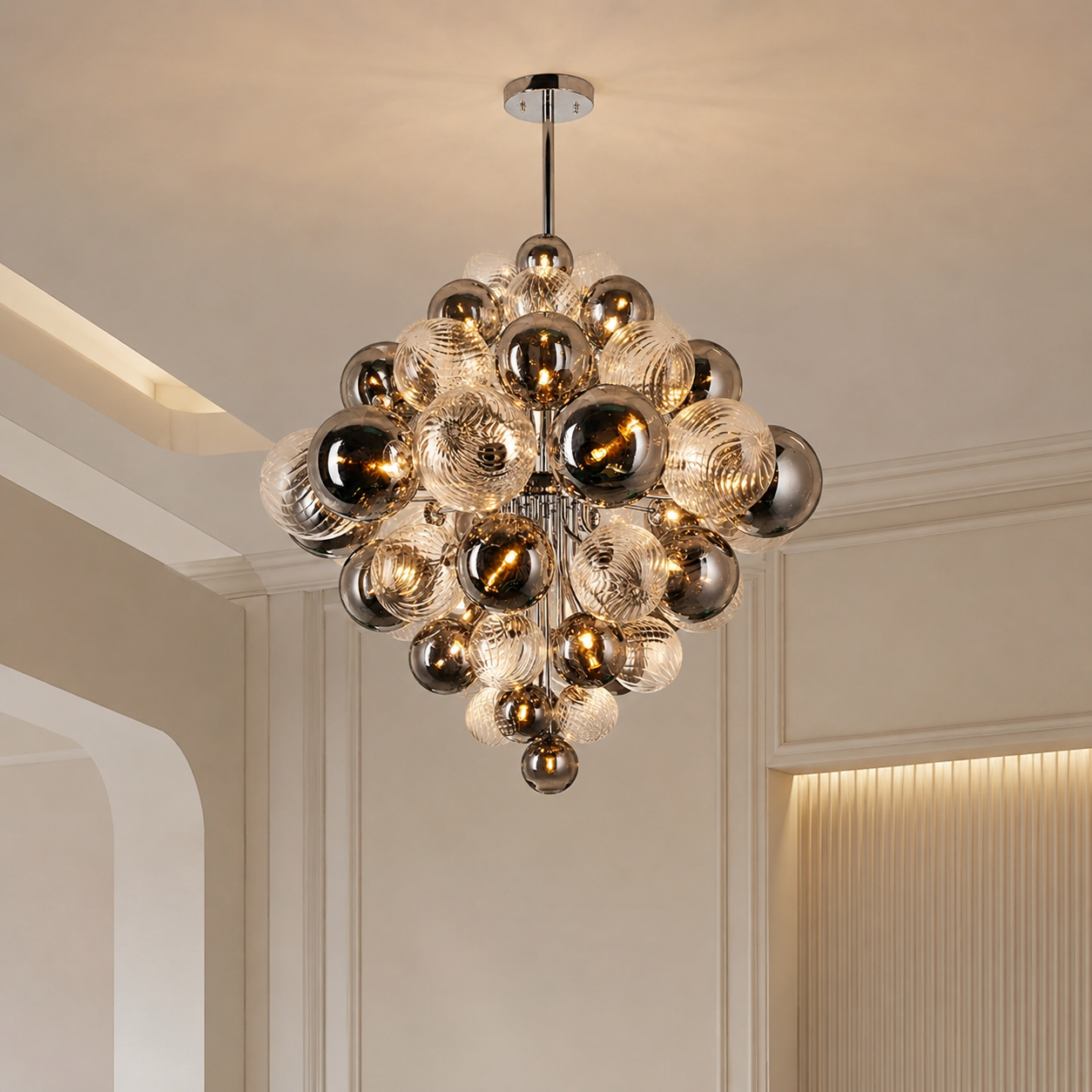 Pallocino 27 Light 36in Chrome Chandelier