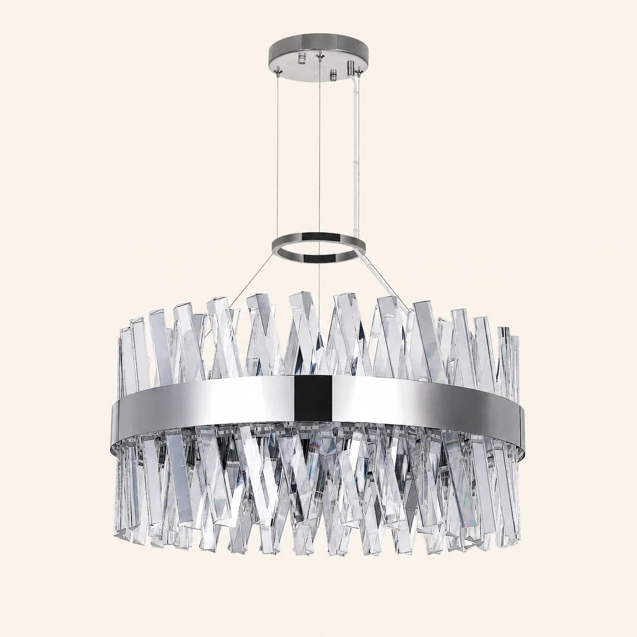 Glace Integrated LED 24in Chrome Chandelier