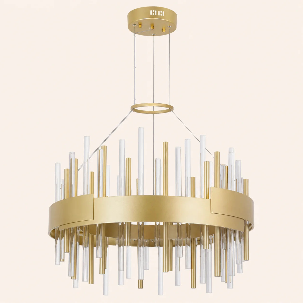 Millipede Integrated LED 20in Satin Gold Chandelier