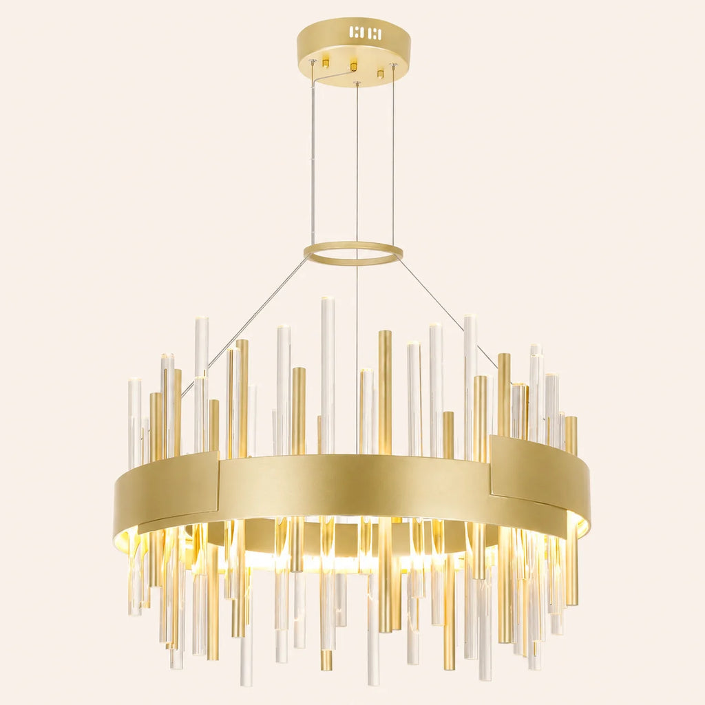 Millipede Integrated LED 20in Satin Gold Chandelier