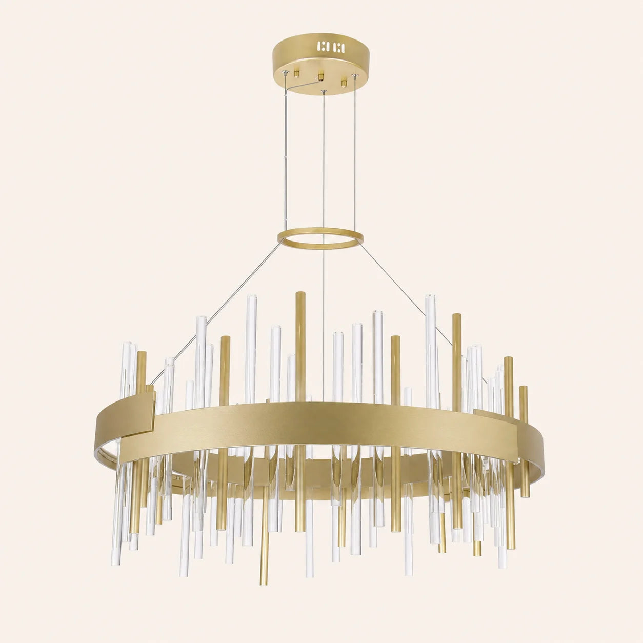 Millipede Integrated LED 26in Satin Gold Chandelier