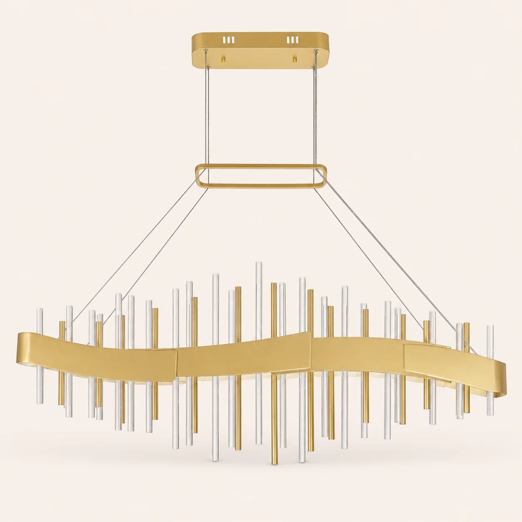 Millipede Integrated LED 40in Satin Gold Chandelier
